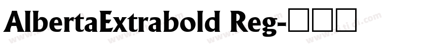 AlbertaExtrabold Reg字体转换
